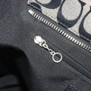Coach Hand Bag Canvas Black Silver Auth 196652A-21