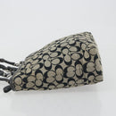 Coach Hand Bag Canvas Black Silver Auth 196652A-4