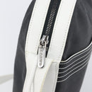 LOEWE Shoulder Bag PVC Leather Black Silver Auth 196654-10
