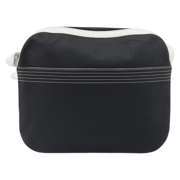 LOEWE Shoulder Bag PVC Leather Black Silver Auth 196654