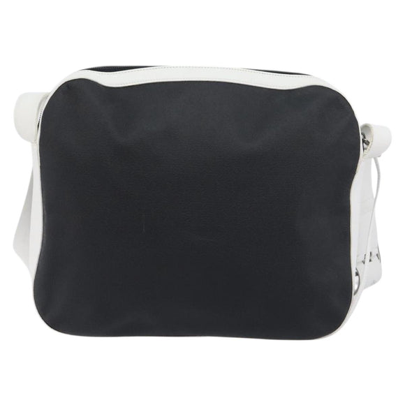 LOEWE Shoulder Bag PVC Leather Black Silver Auth 196654