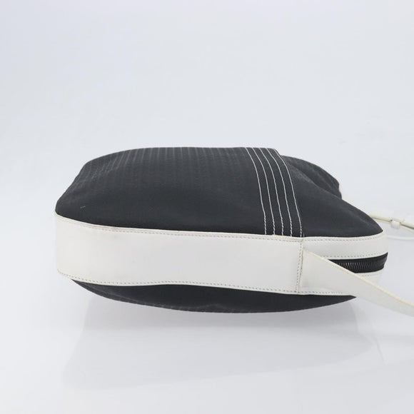 LOEWE Shoulder Bag PVC Leather Black Silver Auth 196654