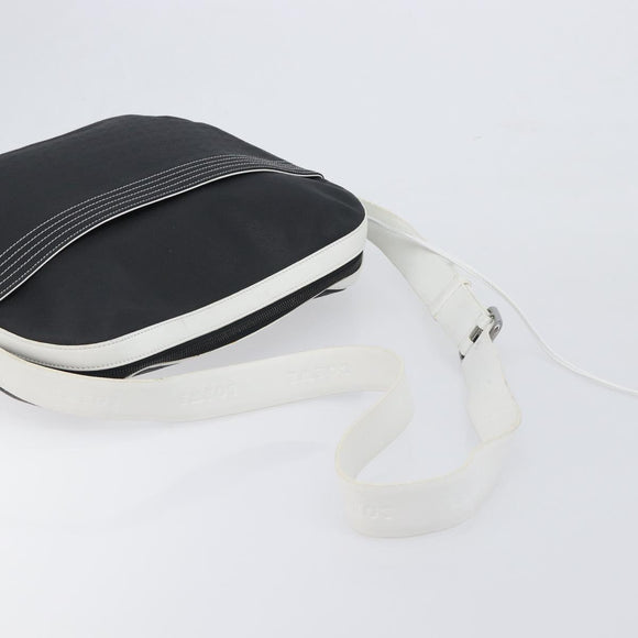 LOEWE Shoulder Bag PVC Leather Black Silver Auth 196654