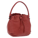 BOTTEGA VENETA INTRECCIATO Hand Bag Leather outlet Red Auth 196655V-1