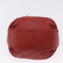 BOTTEGA VENETA INTRECCIATO Hand Bag Leather outlet Red Auth 196655V-6