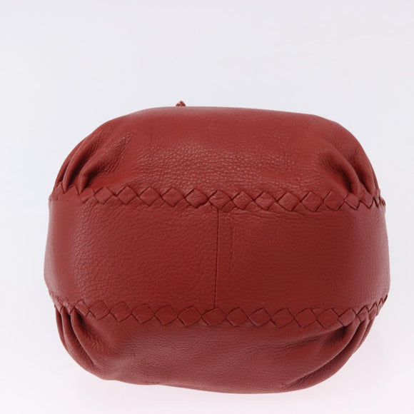 BOTTEGA VENETA INTRECCIATO Hand Bag Leather outlet Red Auth 196655V