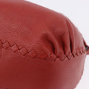 BOTTEGA VENETA INTRECCIATO Hand Bag Leather outlet Red Auth 196655V-16