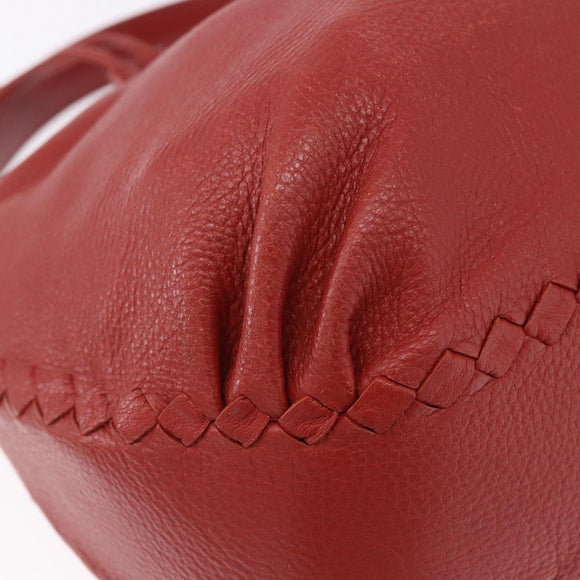BOTTEGA VENETA INTRECCIATO Hand Bag Leather outlet Red Auth 196655V