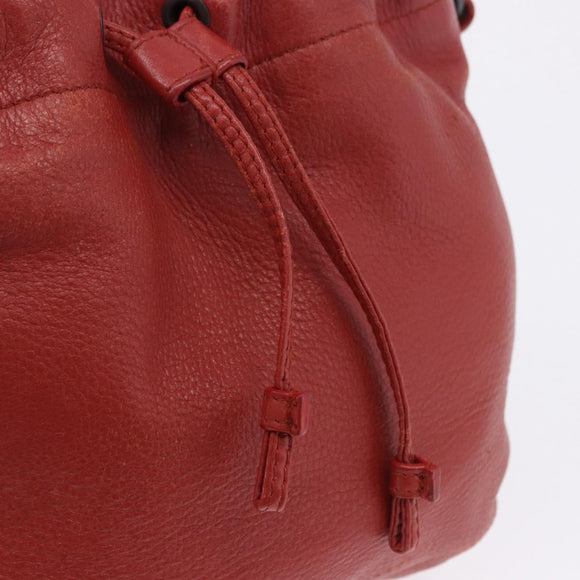 BOTTEGA VENETA INTRECCIATO Hand Bag Leather outlet Red Auth 196655V