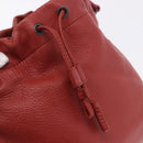 BOTTEGA VENETA INTRECCIATO Hand Bag Leather outlet Red Auth 196655V-19