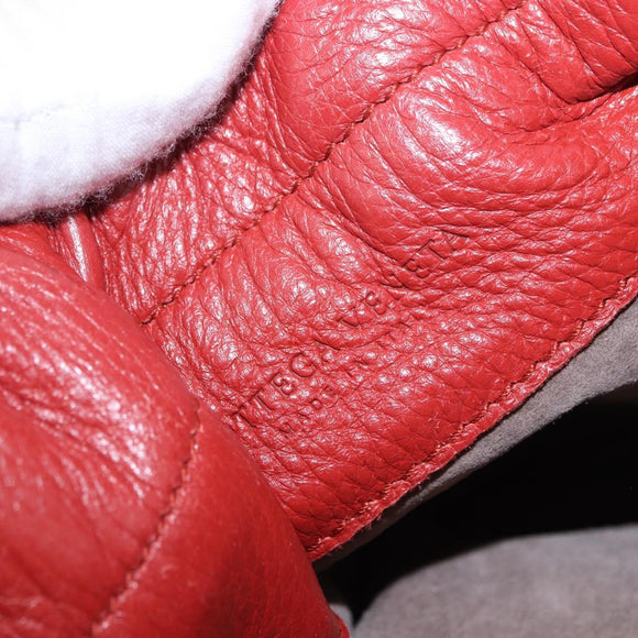 BOTTEGA VENETA INTRECCIATO Hand Bag Leather outlet Red Auth 196655V