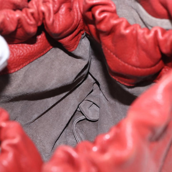 BOTTEGA VENETA INTRECCIATO Hand Bag Leather outlet Red Auth 196655V