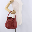 BOTTEGA VENETA INTRECCIATO Hand Bag Leather outlet Red Auth 196655V-25