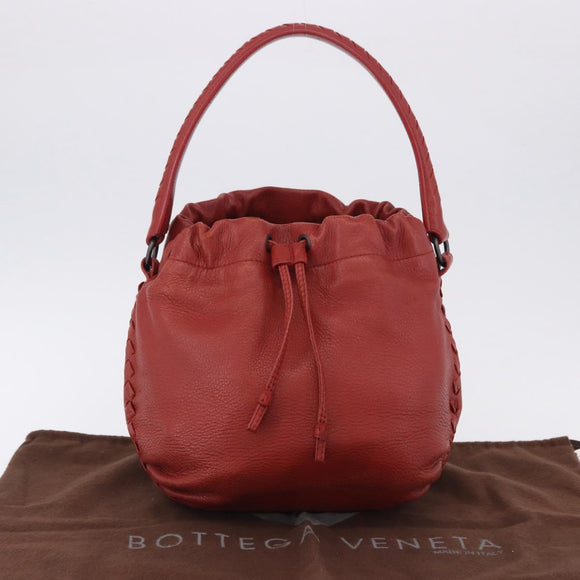 BOTTEGA VENETA INTRECCIATO Hand Bag Leather outlet Red Auth 196655V