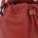 BOTTEGA VENETA INTRECCIATO Hand Bag Leather outlet Red Auth 196655V-2