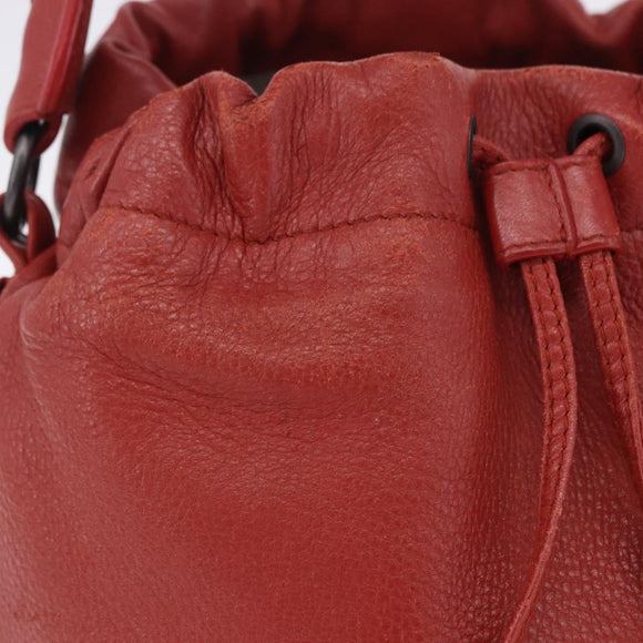 BOTTEGA VENETA INTRECCIATO Hand Bag Leather outlet Red Auth 196655V