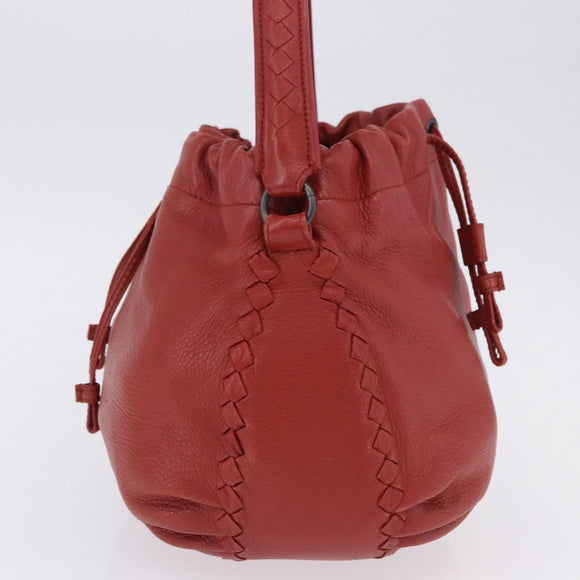 BOTTEGA VENETA INTRECCIATO Hand Bag Leather outlet Red Auth 196655V