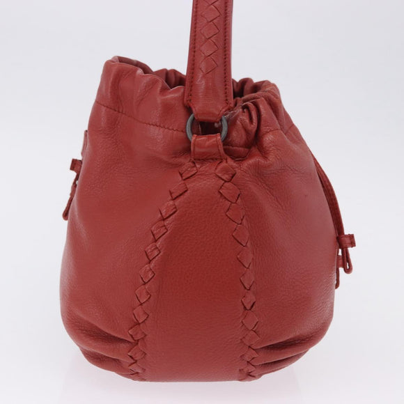 BOTTEGA VENETA INTRECCIATO Hand Bag Leather outlet Red Auth 196655V
