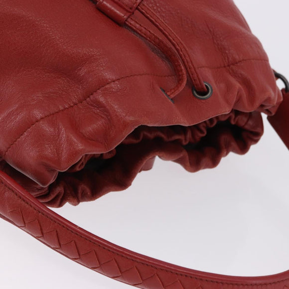 BOTTEGA VENETA INTRECCIATO Hand Bag Leather outlet Red Auth 196655V