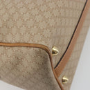 CELINE Macadam Canvas Hand Bag PVC Beige Gold Auth 196656A-13