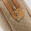 CELINE Macadam Canvas Hand Bag PVC Beige Gold Auth 196656A-16