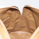 CELINE Macadam Canvas Hand Bag PVC Beige Gold Auth 196656A-18