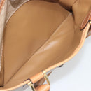 CELINE Macadam Canvas Hand Bag PVC Beige Gold Auth 196656A-22