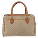 CELINE Macadam Canvas Hand Bag PVC Beige Gold Auth 196656A-3