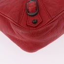 BALENCIAGA The Hip Shoulder Bag Leather Red 242803 Auth 196657A-9