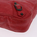 BALENCIAGA The Hip Shoulder Bag Leather Red 242803 Auth 196657A-14