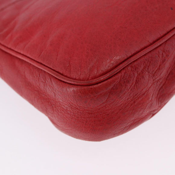 BALENCIAGA The Hip Shoulder Bag Leather Red 242803 Auth 196657A