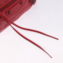 BALENCIAGA The Hip Shoulder Bag Leather Red 242803 Auth 196657A-17