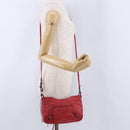 BALENCIAGA The Hip Shoulder Bag Leather Red 242803 Auth 196657A-24
