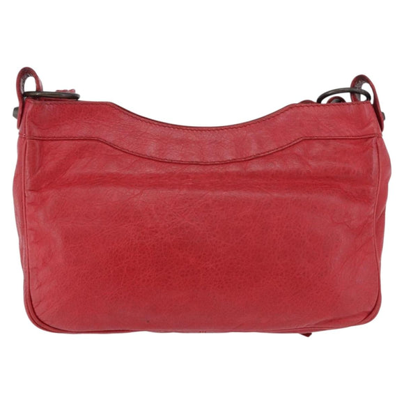 BALENCIAGA The Hip Shoulder Bag Leather Red 242803 Auth 196657A