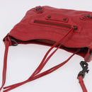 BALENCIAGA The Hip Shoulder Bag Leather Red 242803 Auth 196657A-6