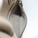 CELINE Luggage Micro Shopper Hand Bag Leather Beige Silver Auth 196658V-23