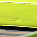 FENDI Phone Pouch Mamma Baguette Pouch Satin Green Silver Auth 196659M-20