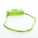 FENDI Phone Pouch Mamma Baguette Pouch Satin Green Silver Auth 196659M-7
