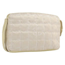CHANEL New Travel Line Pouch Canvas Gold CC Auth 196660A-1