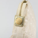 CHANEL New Travel Line Pouch Canvas Gold CC Auth 196660A-14