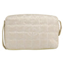 CHANEL New Travel Line Pouch Canvas Gold CC Auth 196660A-2