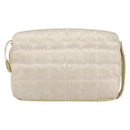 CHANEL New Travel Line Pouch Canvas Gold CC Auth 196660A-3