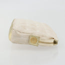 CHANEL New Travel Line Pouch Canvas Gold CC Auth 196660A-4