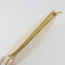 CHANEL New Travel Line Pouch Canvas Gold CC Auth 196660A-6