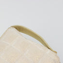 CHANEL New Travel Line Pouch Canvas Gold CC Auth 196660A-8