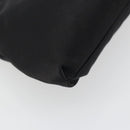 Salvatore Ferragamo Vala Shoulder Bag Satin Black Silver Auth 196662A-15