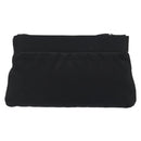 Salvatore Ferragamo Vala Shoulder Bag Satin Black Silver Auth 196662A-2