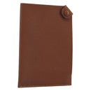 HERMES Tarmac Passport Case Leather Brown Auth 196663V-1