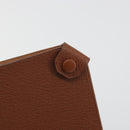 HERMES Tarmac Passport Case Leather Brown Auth 196663V-12