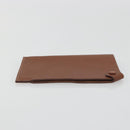 HERMES Tarmac Passport Case Leather Brown Auth 196663V-4